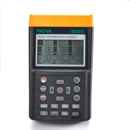 Taiwan Quality PROVA 6830A Power & Harmonics Analyzer 100A High Accuracy True RMS Active Reactive and Apparent Power Harmonic Detector Harmonic Analysis Auto Range RS-232C Interface(6830A+6801)