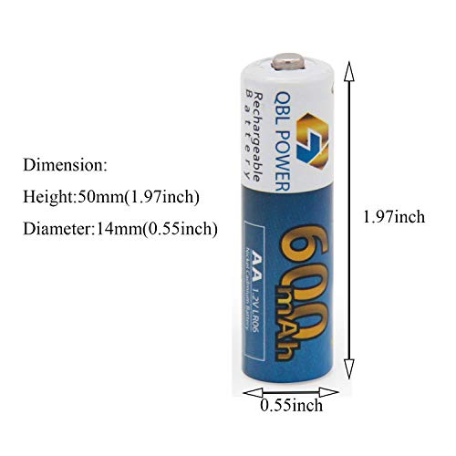 Qblpower Solar Lights Batteries Aa 1.2V 600Mah Ni-Mh Nicd Rechargeable For Outdoor Garden Lights #TOP5