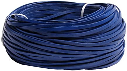 Cuerda de cuero genuino de 21 yardas, cuerda plana de cuero trenzado para hacer joyas, collares, pulseras, cordones de zapatos, correas de bolsa,