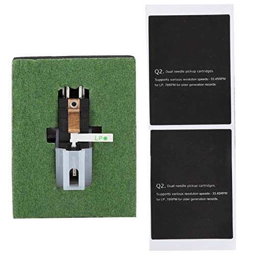 Ruby and Sapphire Dual Needle Stereo Stylus, Turntable Cartridge Accessory for Phonograph Record Player Cover