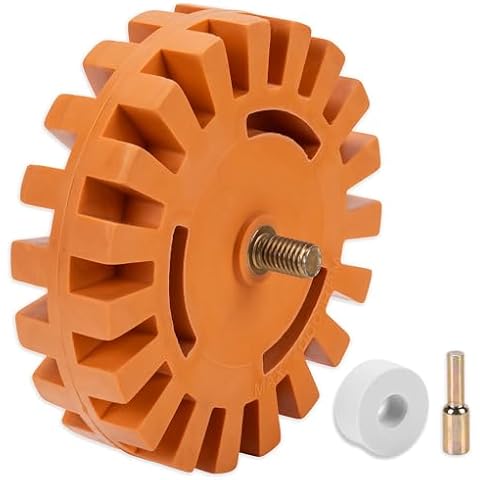 Glue Gone Rubber Eraser Wheel Decal Remover - Quick, Efficient, Reliable Tool for Removing Decals, Stickers, and Adhesives from Cars, RVs, Fiberglass, and More - Paint-Safe, Easy Drill Attachment Cover