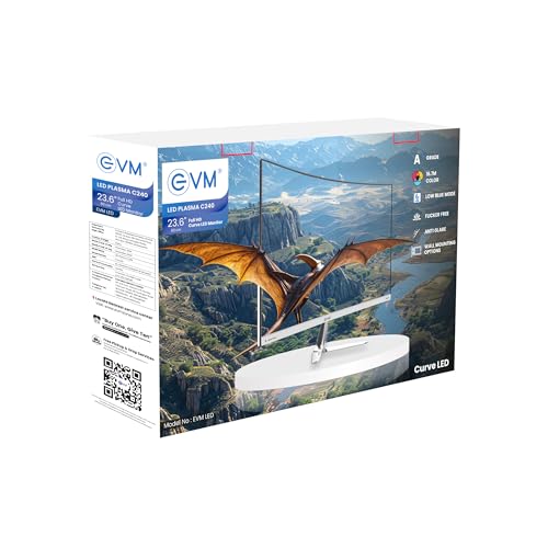 Image of EVM Plasma C240 IPS Monitor, Full HD 1920x1080,100Hz, Low Blue Light, FreeSync, Flicker-Free, HDMI + VGA + Speakers, Wall Mount, Anti-Glare 3-Year-Warranty LED