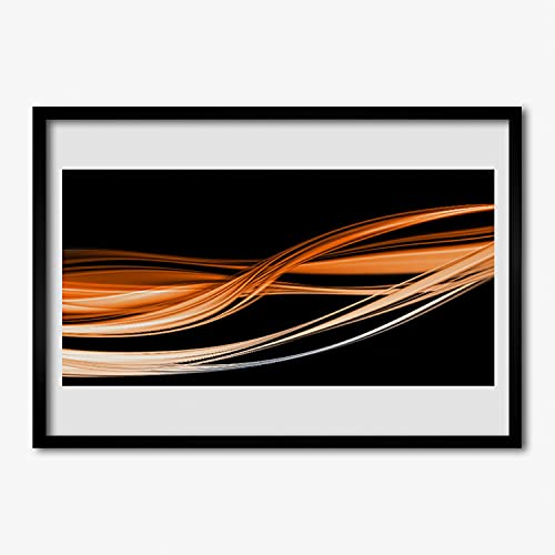 Affiche encadrée 70x50 cm Tulup image vagues abstraites avec cadre en MDF pour décoration murale