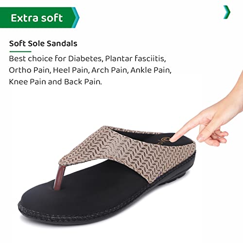 Image of ORTHO JOY womens Ortho Joy Extra-soft Fancy Doctor Slippers for Women Slipper