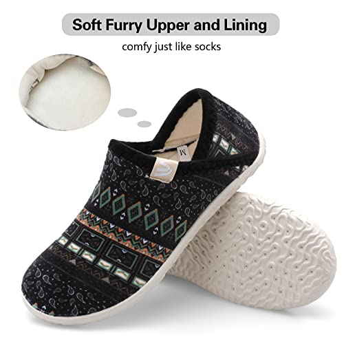 Image of Spesoul Fuzzy House Slippers for Women Men Indoor Closed Back Lightweight Cozy Faux Furry Lining Barefoot House Shoes Slipper Socks for Bedroom Home Office Yoga Outdoor Walking Shoes
