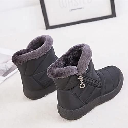 Hyranect Botas Femininas De Neve Inverno Impermeável, botas femininas grossas e quentes, pelúcia que
