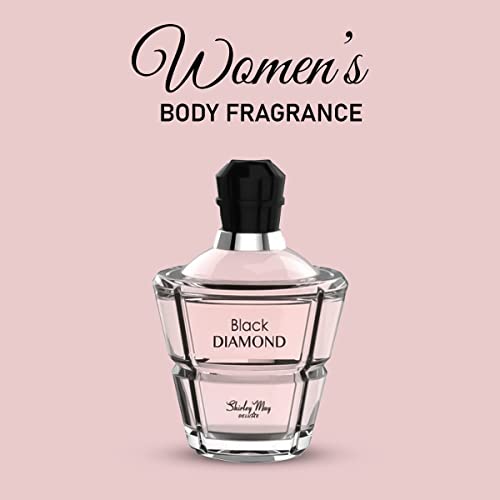 Shirley May Deluxe Black Diamond Edt Parfum Eau De Toilette Spray Perfumes For Women| Womens Body Fragrance Perfume For Daily Use, Office And College- 3.4 Ounce/100Ml #TOP2