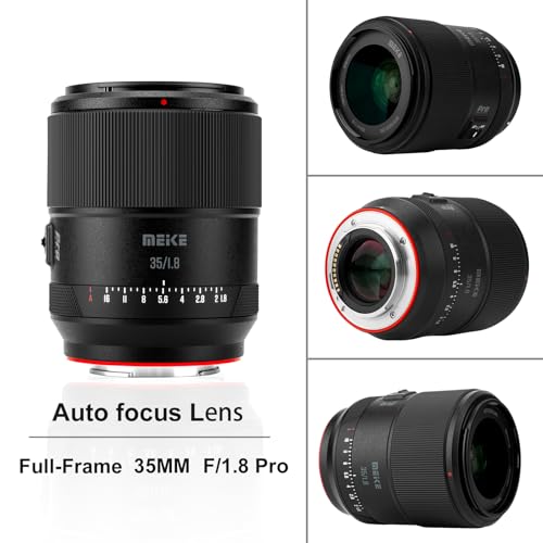 Image of Meike 35mm F1.8 Full Frame AF STM Lens Wide Angle Auto Focus Fixed Prime Portrait Lenses for Sony E Mount Mirrorless Cameras A9 A9II A7III A7II A7RII A7 A7R3 A7R4 A7IV A7C A7CII A7SIII