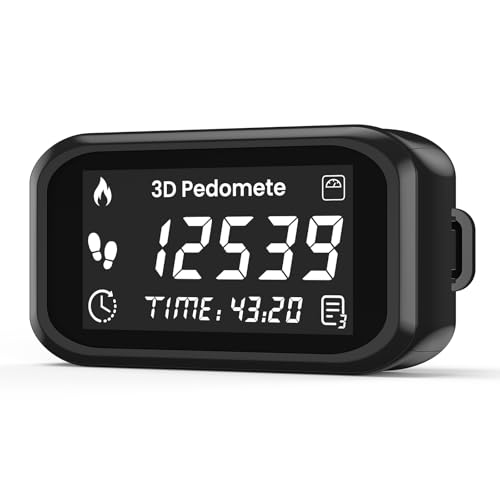 Step Counter & Calorie Tracker with LCD Display for Walking