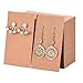 Xpurc 100PCS Earring Display Cards with 5 PCS Drawstring Bags for Jewelry, Earrings, Ear Studs Holder Blank Kraft Paper Tags for DIY, 3-1/2'' x 2''(Brown)