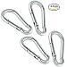 80mm x 8mm Zinc-Galvanized Steel Carabiner Snap Link Hook - 3-1/4" x 5/16" (4 Pack)