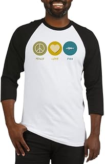 CafePress Peace Love Fish Baseball Jersey Baseball Shirt