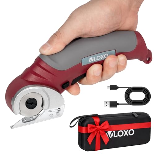 VLOXO Cardboard Cutter, Cordless Electric Scissors with Safety Lock,...