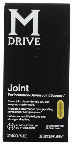 Mdrive Joint Support Supplement for Men - Supports Healthy Joint Function, Flexibility, Comfort & Mobility - Features UC-II Collagen, Turmeric Curcumin & Sodium Hyaluronate from Hyaluronic Acid, 30ct