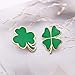 Cute Green Four Leaf Clover Brooches Pins St.Patrick's Day Shamrock Enamel Pins Badges Backpacks Jackets Jeans Hat Shirt Clothing Brooch Pin for Women Girls Men Fashion Good Luck Jewelry Gifts (Three Leaf)