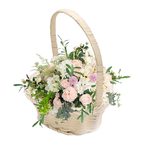 Rattankorb, Mini-Blumenkorb, gewebter Eimer, leicht, kleine...
