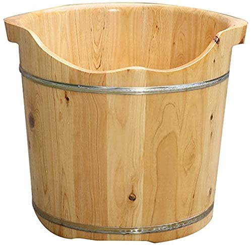 Baño para pies de madera sólido para masaje y spa, 31 cm, barril térmico para cuidado y relajación