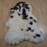 Auslagemaß ca. 120x85cm Natur-Fell-Shop Island Schaffell, Lammfell, Echtfell, Fellteppich, Unikat, ökologisch gegerbt,120x85cm #12769