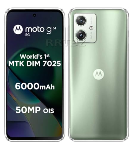 Image of Soft Silicone TPU Back Cover Compatible with Motorola G64 5G / Motorola G54 5G, Transparent