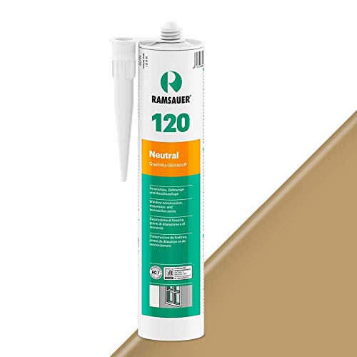 Preisvergleich Produktbild Ramsauer 120 Neutral 1K Silikon Dichtstoff 310ml Kartusche (Eiche Dunkel)