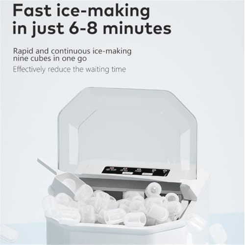 Máquina fabricadora de hielo nugget compacta blanca miniatura 3
