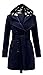 Produktbild NOROZE Damen stylischer Herbst Winter Fleece Mantel, Jacke mit Kapuze (38 (UK 10), Navy)