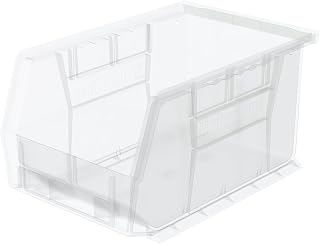 Akro-Mils 30237 AkroBins Plastic Storage Bins, 9"x6"x5", Clear, 12-Pack