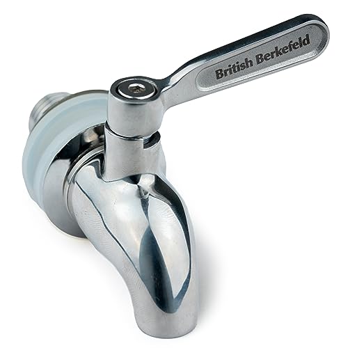 British Berkefeld Stainless Steel Gravity Tap | Fits 6, 8.5, 12L Gravity Cans | Improve Flows & Control | Leak Proof Design