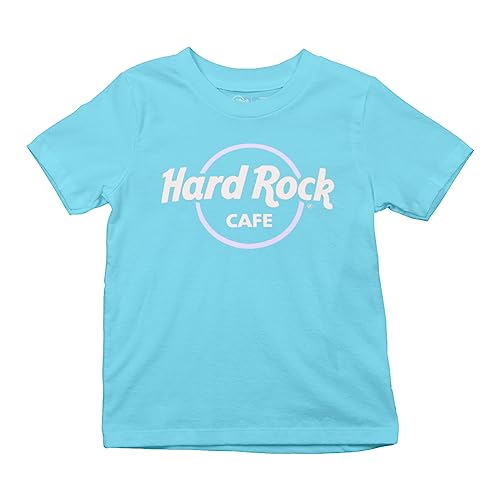 Hard Rock Youth Kids Girls Pop of Color Tee in Light Aqua, Medium
