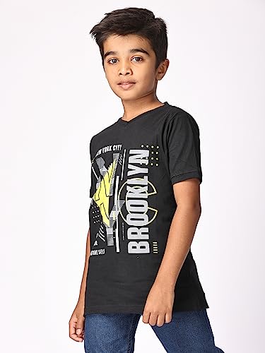 Image of TotzTouch Kids | Teen Boys Tshirt | Tee Shirt | t Shirt Premium Cotton Polo Style Rib Cuff V Neck Graphic Printed Half Sleeve Pack of 1