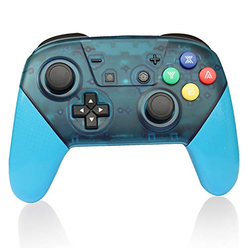Baobaomao Switch Pro Controller Compatible with Switch/Switch Lite, Wireless Pro Controller Replacement for Switch Controller with 600mA Battery (Blue)
