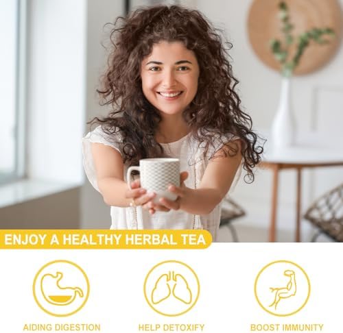 FullChea - Dandelion Leaf & Root Tea Bags, 50 Teabags, 2g/bag - Natural Dandelion Herbal Tea for Liver & Kidney Health - Non-GMO - Caffeine-free - Support Digestion & Boost Immune System - 5