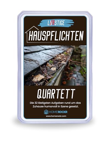 Lästige Hauspflichten Quartett Die 32 nervigsten Aufgaben rund um das Haus humorvoll in Szene gesetzt