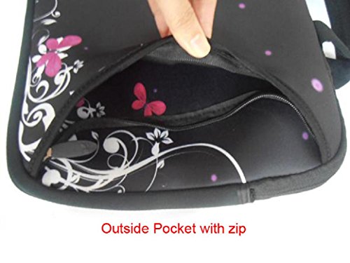 Icolor 17 Inch Laptop Shoulder Bag 16 Inch 16.5 Inch 17 Inch 17.3 Inch 17.4 Inch Inch Neoprene Laptop Computer Pc Zipper Messenger Bag Case Cover Holder Protector Pack W/Side Pocket thumb #3