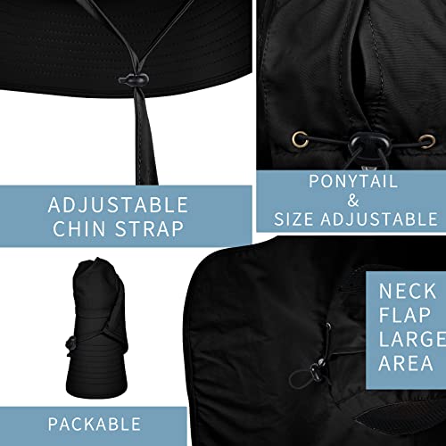 Image of Sun Hat for Men Women with Neck Flap,UPF 50+ UV Protection Fishing Hat