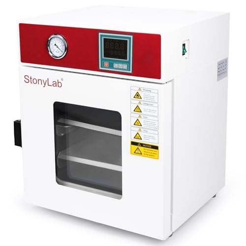stonylab Digitaler Vakuumtrockenschrank, 1,84 cu.ft, 110V, RT+10-250℃ für Labor Trocknung und Erwärmung, mit Vakuummessgerät und Digitalregler