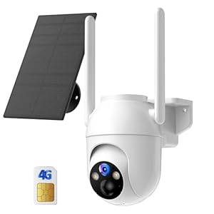 4G LTE Überwachungskamera Aussen Solar mit SIM: 2K HD Überwachungskamera Akku Kabellos Ohne WLAN - 360° Outdoor Kamera mit SIM Karte Farb Nachtsicht Bewegungsmelder Alarmanlage IP66 Wasserdicht