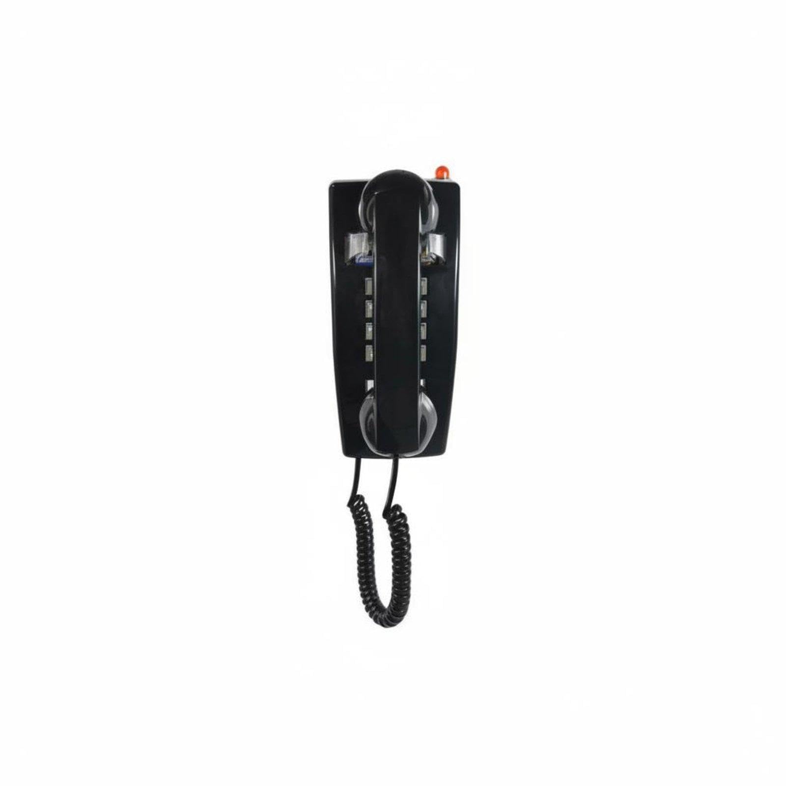 Rotary Dial Wall-Mounted Telephone Metal Bell Chime Retro Fixed Mount Vintage Telephone Model for Washroom, Office, Hotel Black-image-15