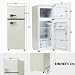 Merax Retro Kühlschrank mit Gefrierfach – Kleiner Mini Kühlschrank, 92L Gesamtvolumen, 28L Gefrierfach, 7 Temperaturstufen, Energieeffizienzklasse D, ideal für Küche und Wohnzimmer