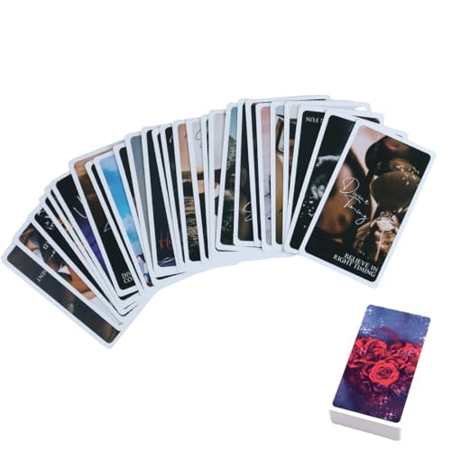 AEKZOX 53 Cartas de Tarot del Amor, Cartas de Adivinación Amorosa con Significados, Tarot para Principiantes, Respuestas a Preguntas sobre la Vida y el Amor
