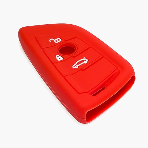 2-Pack Silicone Car Key Covers compatible with BMW 1 2 3 4 5 6 7 Series 2008-2020, X1 X2 X3 X4 X5 X6 2010-2022, 3B Remote Key – Anti-slip key fob holder case protector by Click&Fit Black&Red - Image 5
