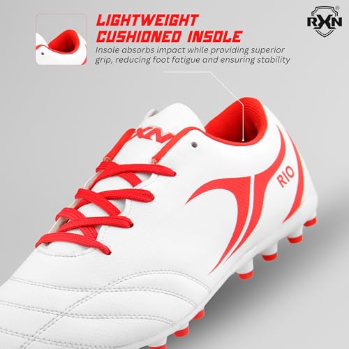 Image of RXN Men's Turbo Football Studs | Lightweight & Durable Cleats Football Shoes | Superior Traction for All Pitches | Premium Comfort & Performance for Every Match