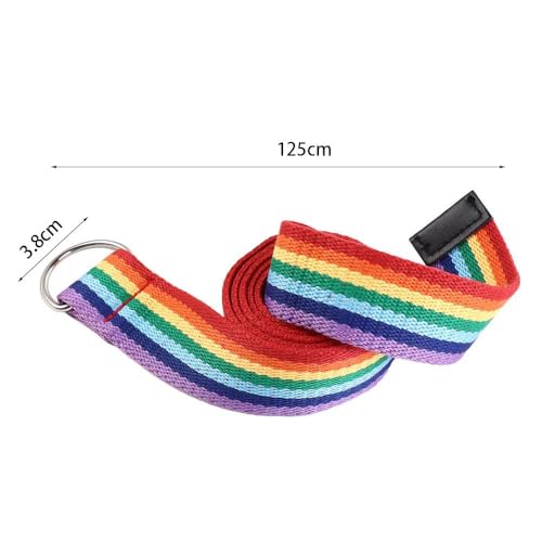 Rainbow Cloth Waist Belt, Men Belt Retro Casual Waistband Waist Belt, Male Female Waist Strap Buckle Belt2
