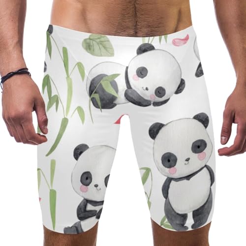 Traje de baño jammers para hombre resistencia elástica y secado rápido con diseño de pandas
