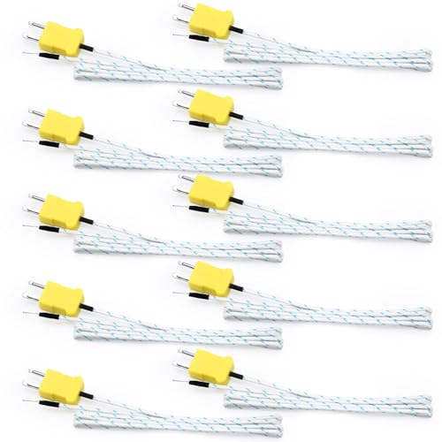 Sonde thermocouple de type K DROK - Lot de 10 capteurs de température 1m 0-400°C
