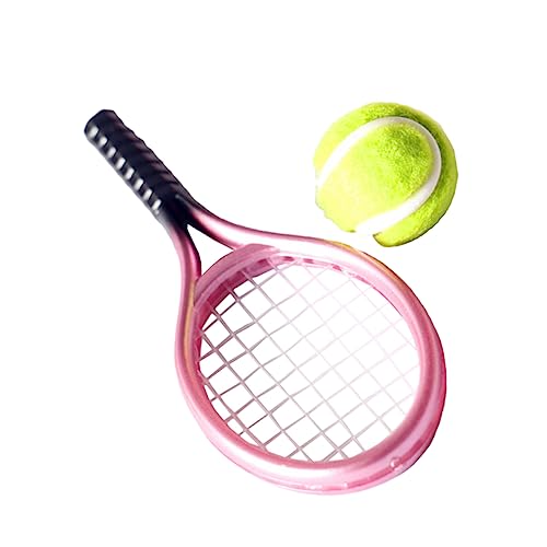BESPORTBLE De Raqueta De Tenis Mini De Mini Raquetas y Balones De Tenis para Coleccionistas Decoración De Hogar Color Aleatorio