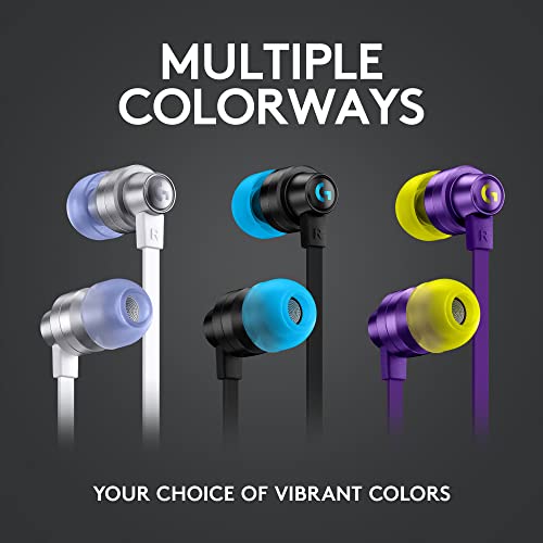 Logitech G333 Gaming Earphones with Dual Audio Drivers, in-line mic and Volume Control, Compatible with PC/PS/Xbox/Nintendo/Mobile with 3.5mm Aux or USB-C Port - Black