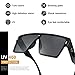 Karsaer Chic Oversized Square Women Men One Piece Sunglasses Fashion Flat Top Large Unisex Sunglasses Women Men K7110