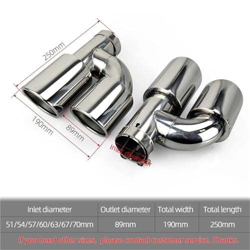 Modifier les embouts queue de voiture avec ce double embout inox 304 - 3