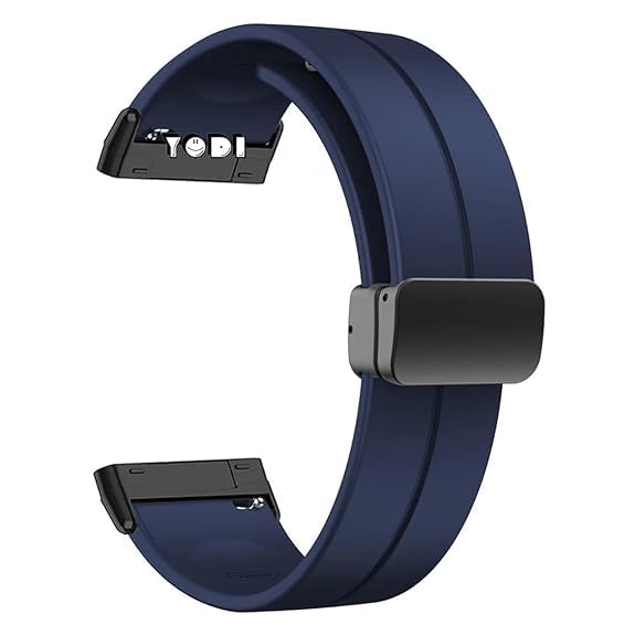 Image of YODI Watch Band Compatible with Fitbit Versa 4 / Fit bit Versa 3 / Fitbit Sense /Sense 2 Band, Soft Replacement Silicone Wristband for Women Flexible Waterproof Sport Watch Strap for Men Large